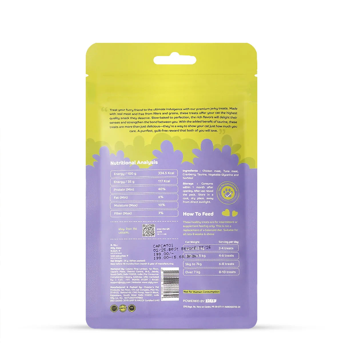 Applod Tuna with Cranberry Cat Treat - 35g - Zigly