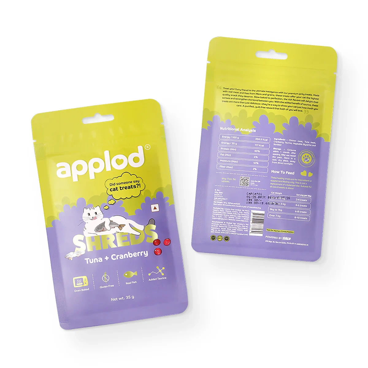 Applod Tuna with Cranberry Cat Treat - 35g - Zigly