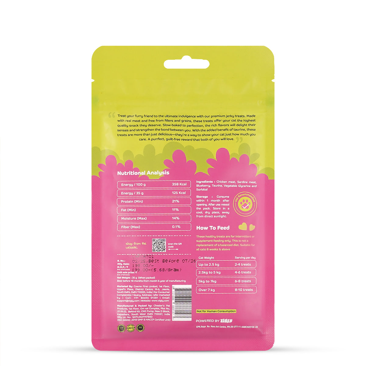 Applod Sardine with Blueberry Cat Treat - 35g - Zigly