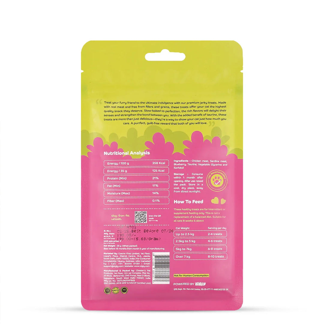 Applod Sardine with Blueberry Cat Treat - 35g - Zigly