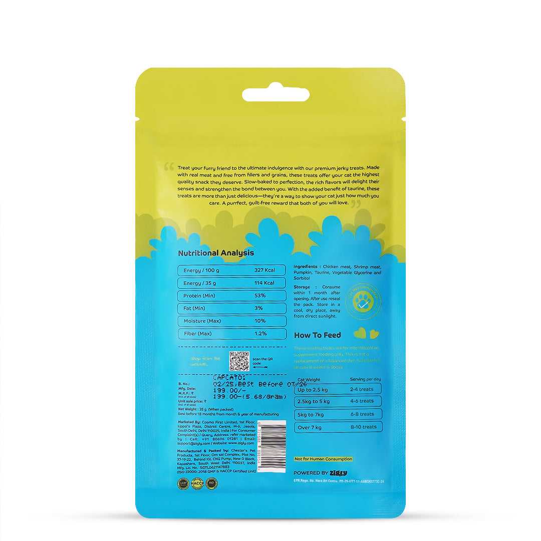 Applod Shrimp with Pumpkin Cat Treat - 35g - Zigly