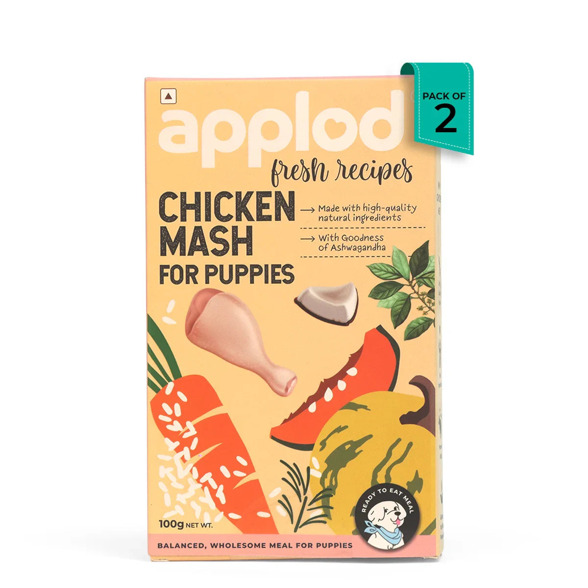Applod Chicken Mash For Puppies Fresh Dog Food