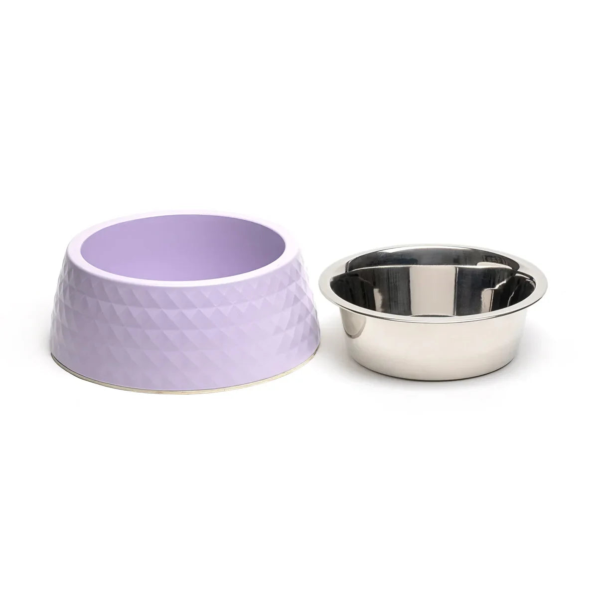 ZL Retro Pyramid Lavender Melamine Dog Bowl - Zigly