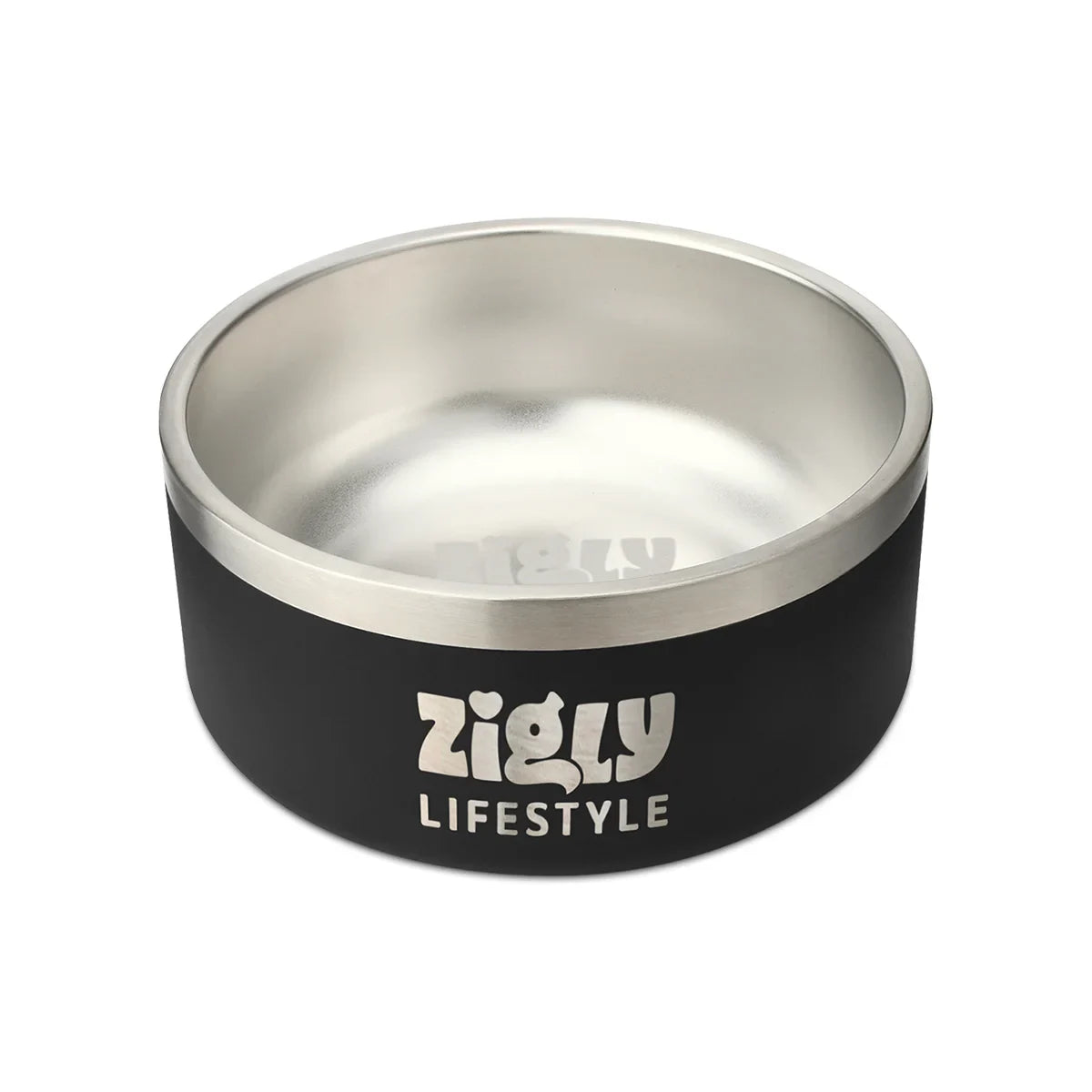 ZL Ultimate Double Walled Dog Bowl  Black  - Zigly