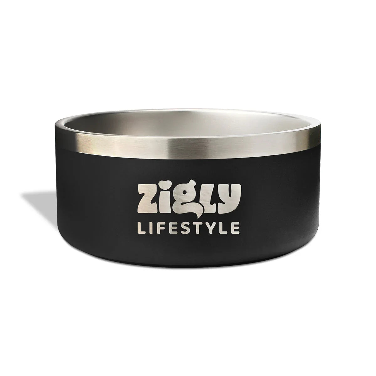 ZL Ultimate Double Walled Dog Bowl  Black  - Zigly