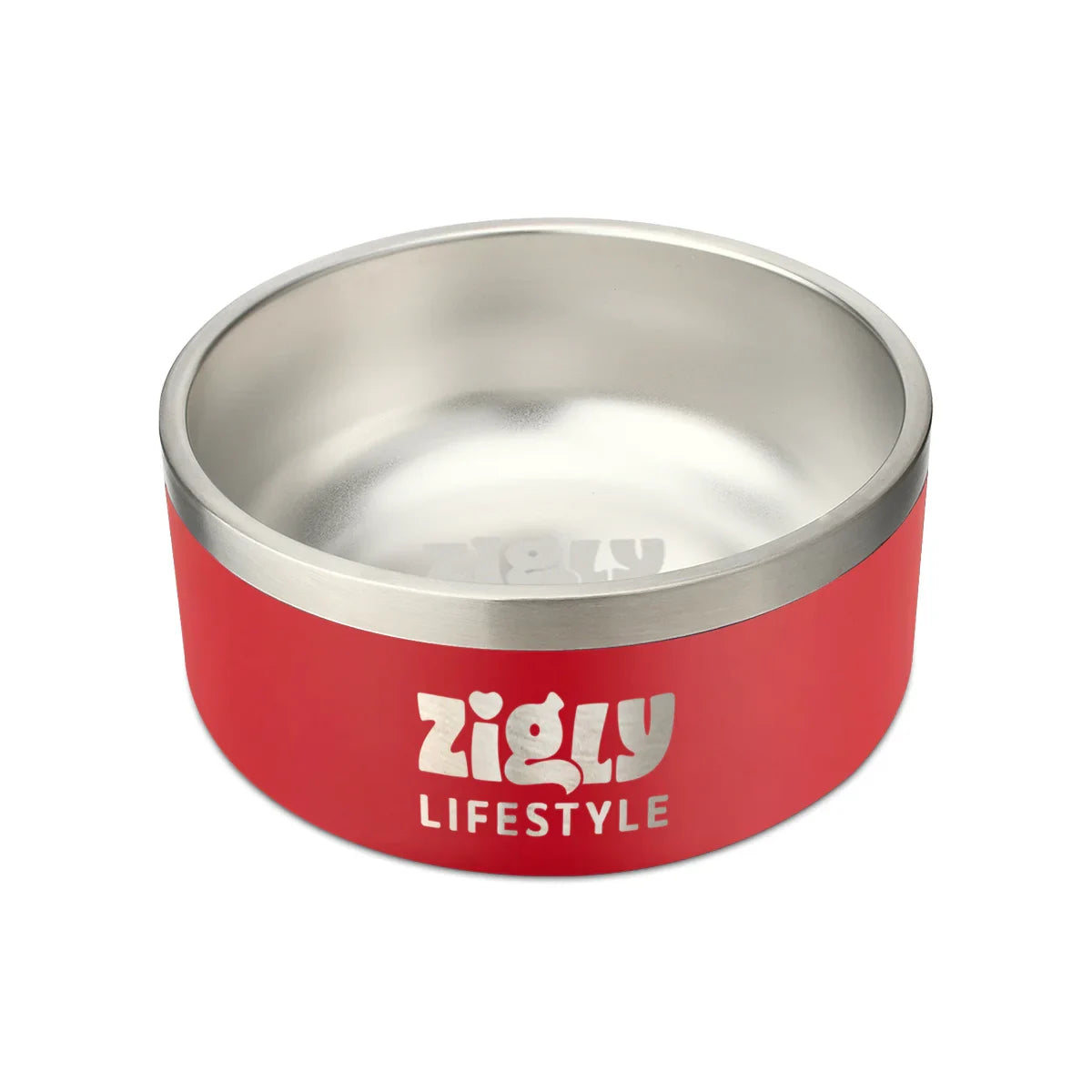 ZL Ultimate Double Walled Dog Bowl  Red - Zigly