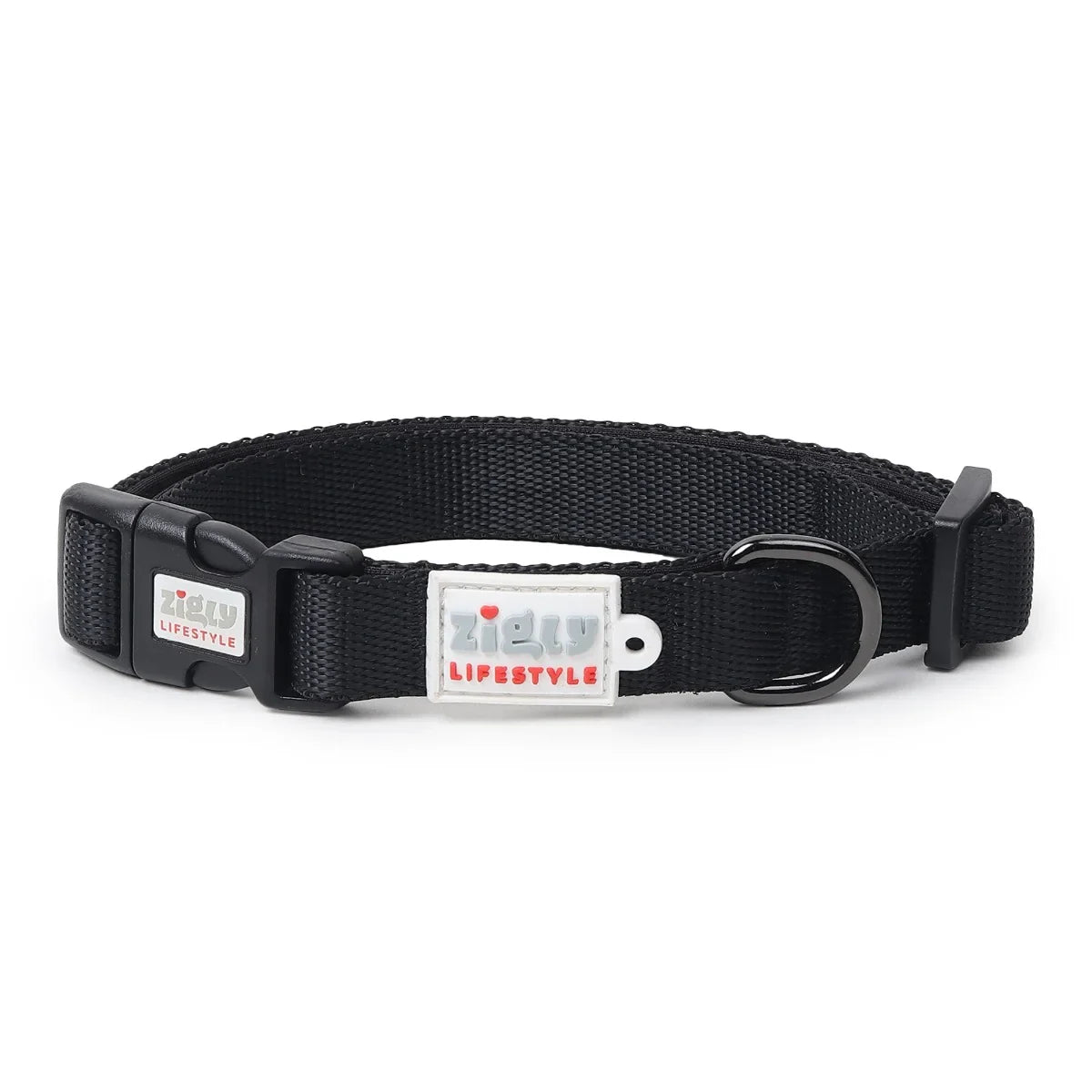 ZL Classic Padded Dog Collar  Black - Zigly