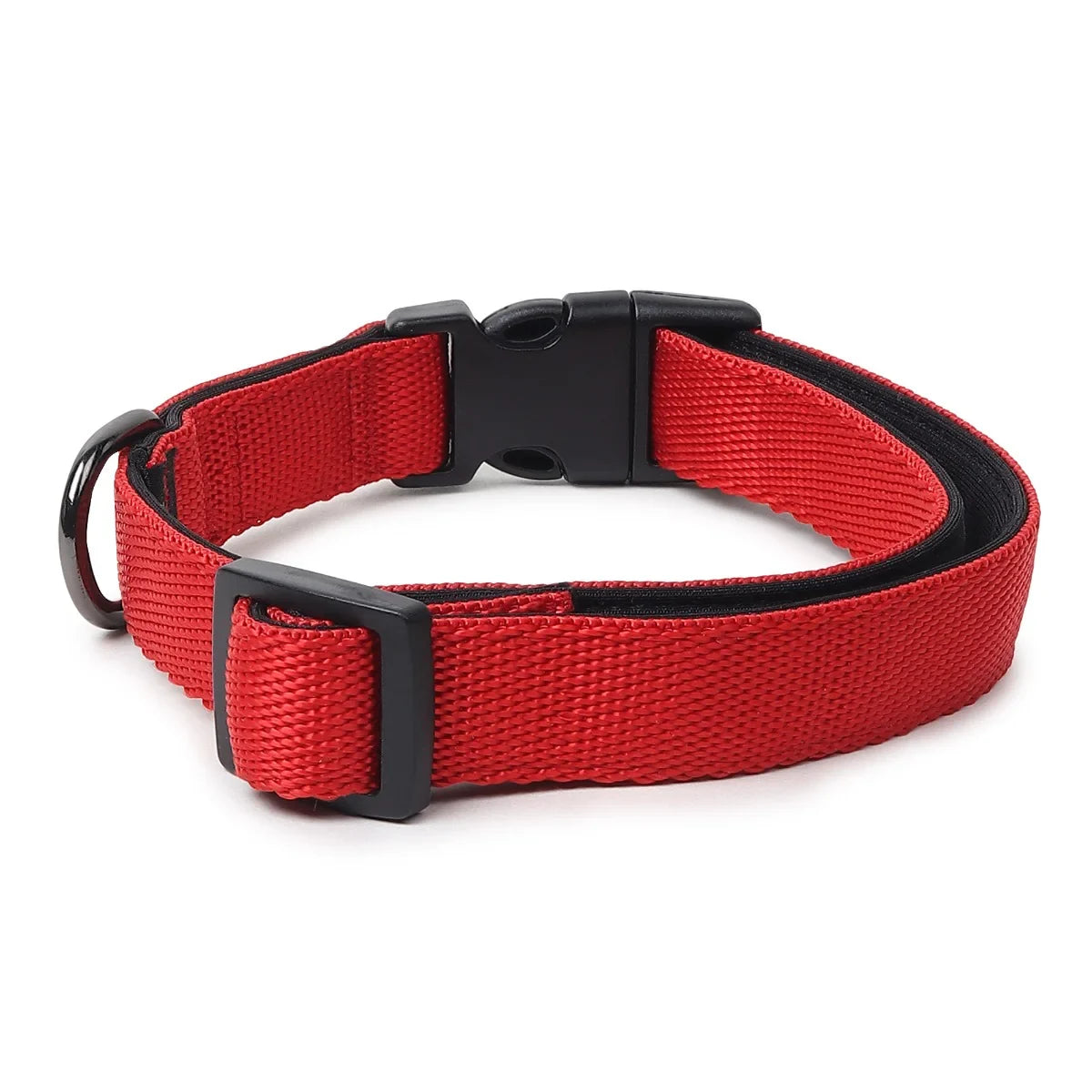 ZL Classic Padded Dog Collar  Red  - Zigly