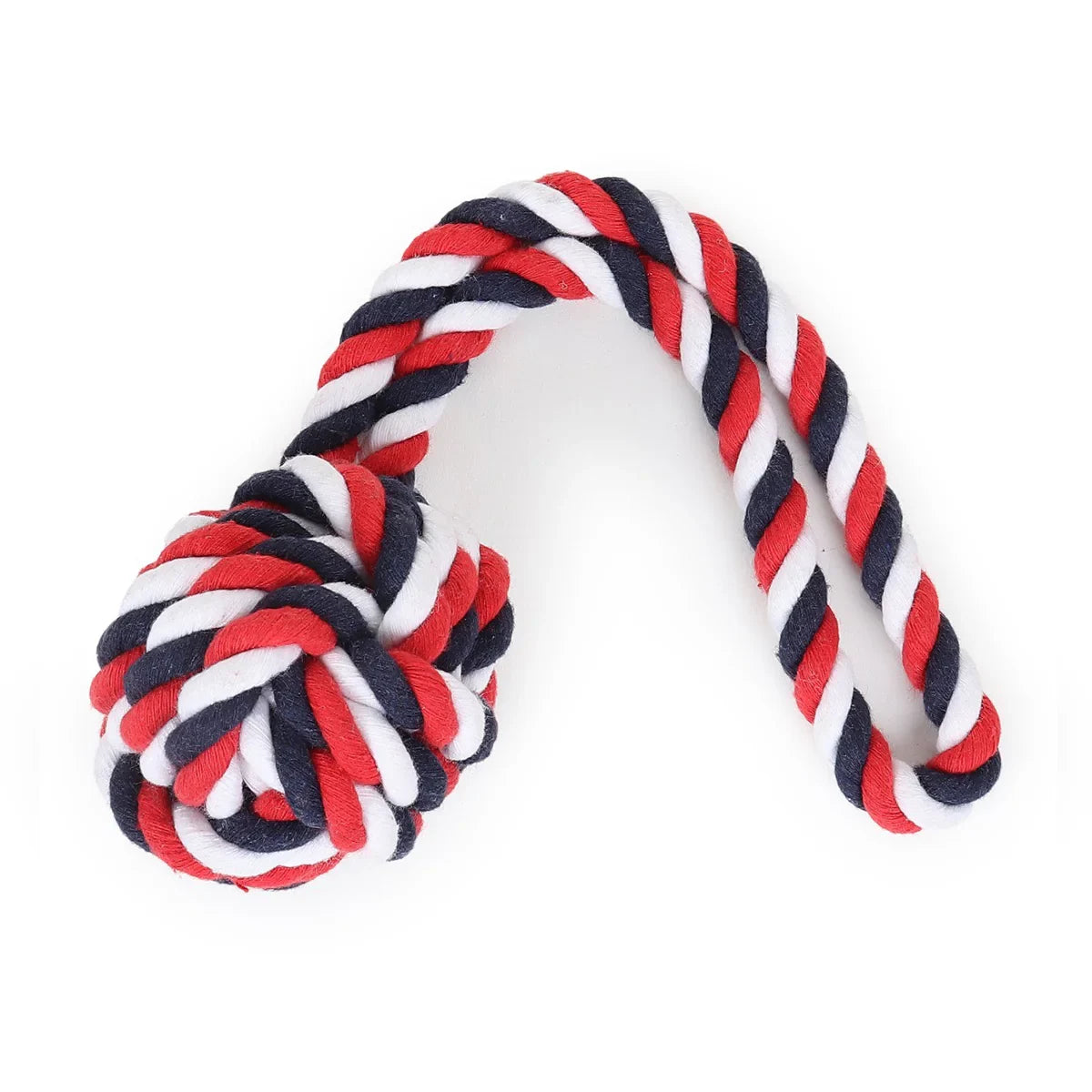 ZL Cotton Ball with Handle Rope Toy - Medium  - Zigly