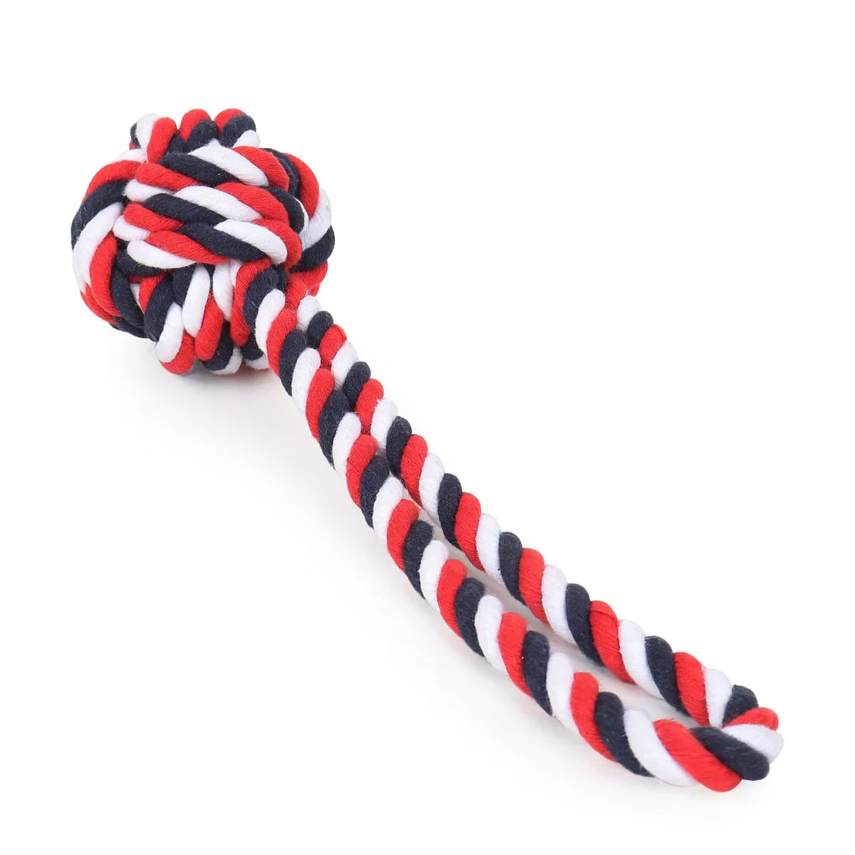 ZL Cotton Ball with Handle Rope Toy - Medium  - Zigly