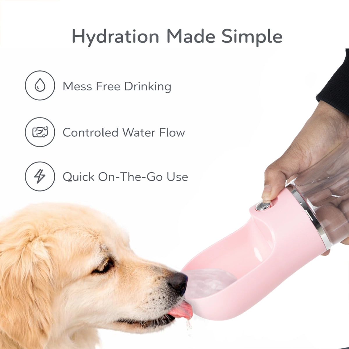 Zigly Lifestyle Portable Water Bottle for Pets - 500ml