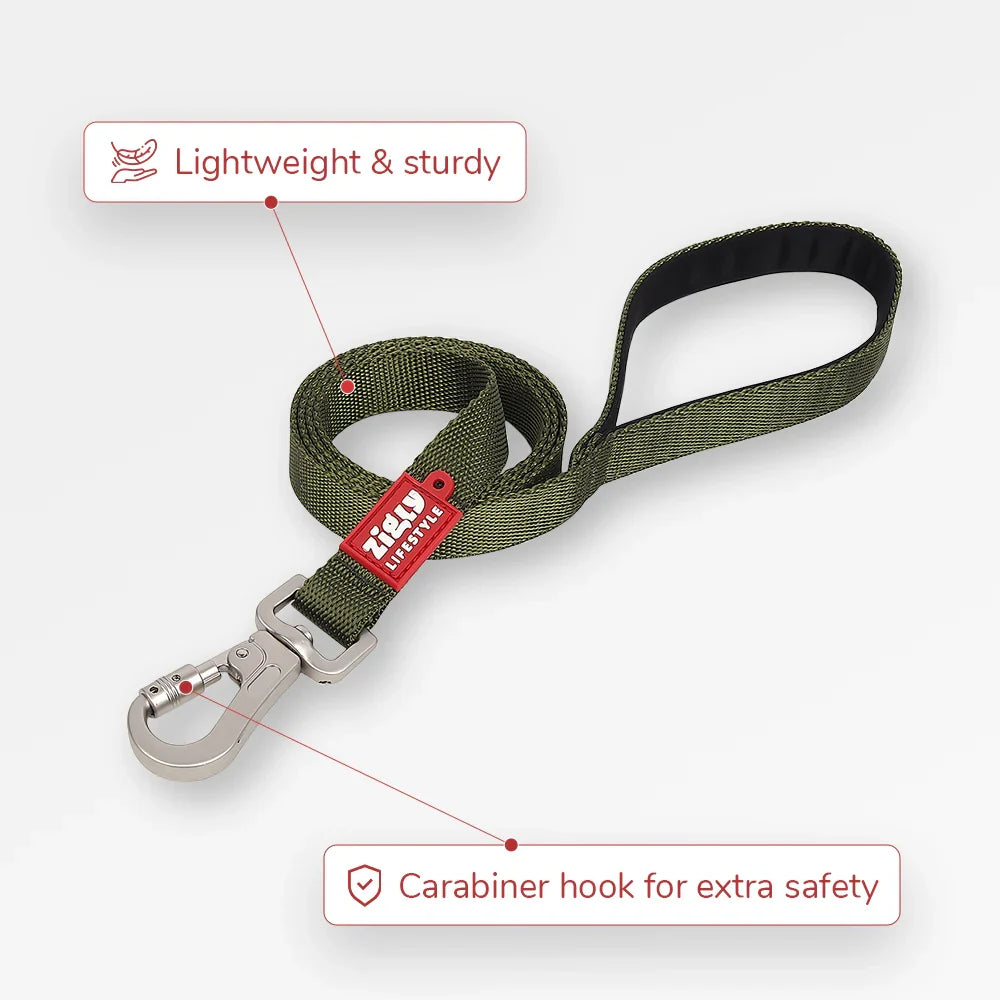 ZL Classic Leash Olive Green - Zigly