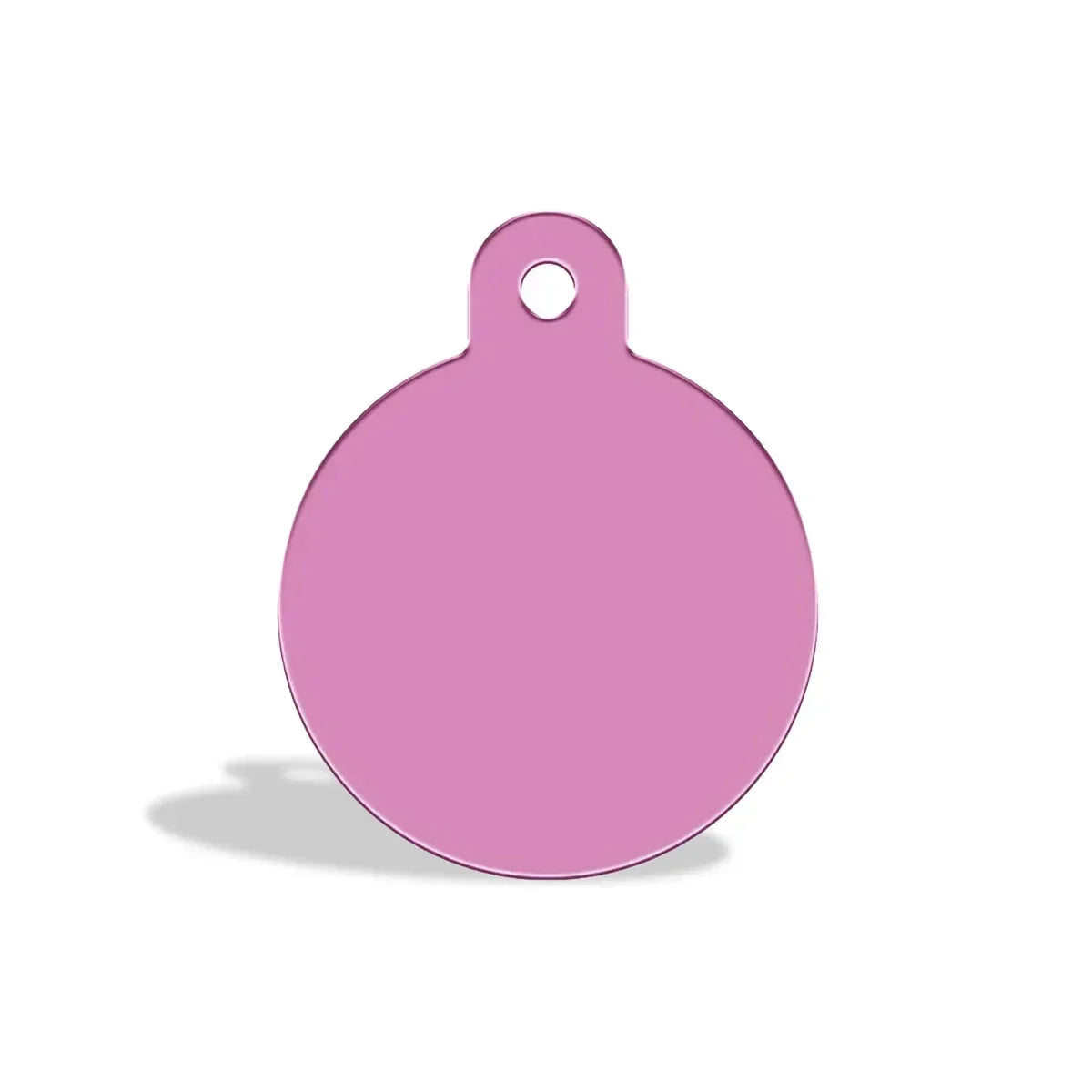 Zigly Personalised Dog & Cat Name Tag Pink- Round Large - Zigly