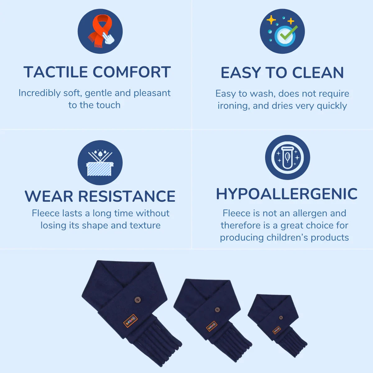 beboji Bubble Blue Muffler for Dogs & Cats - S (38 cm) - Zigly