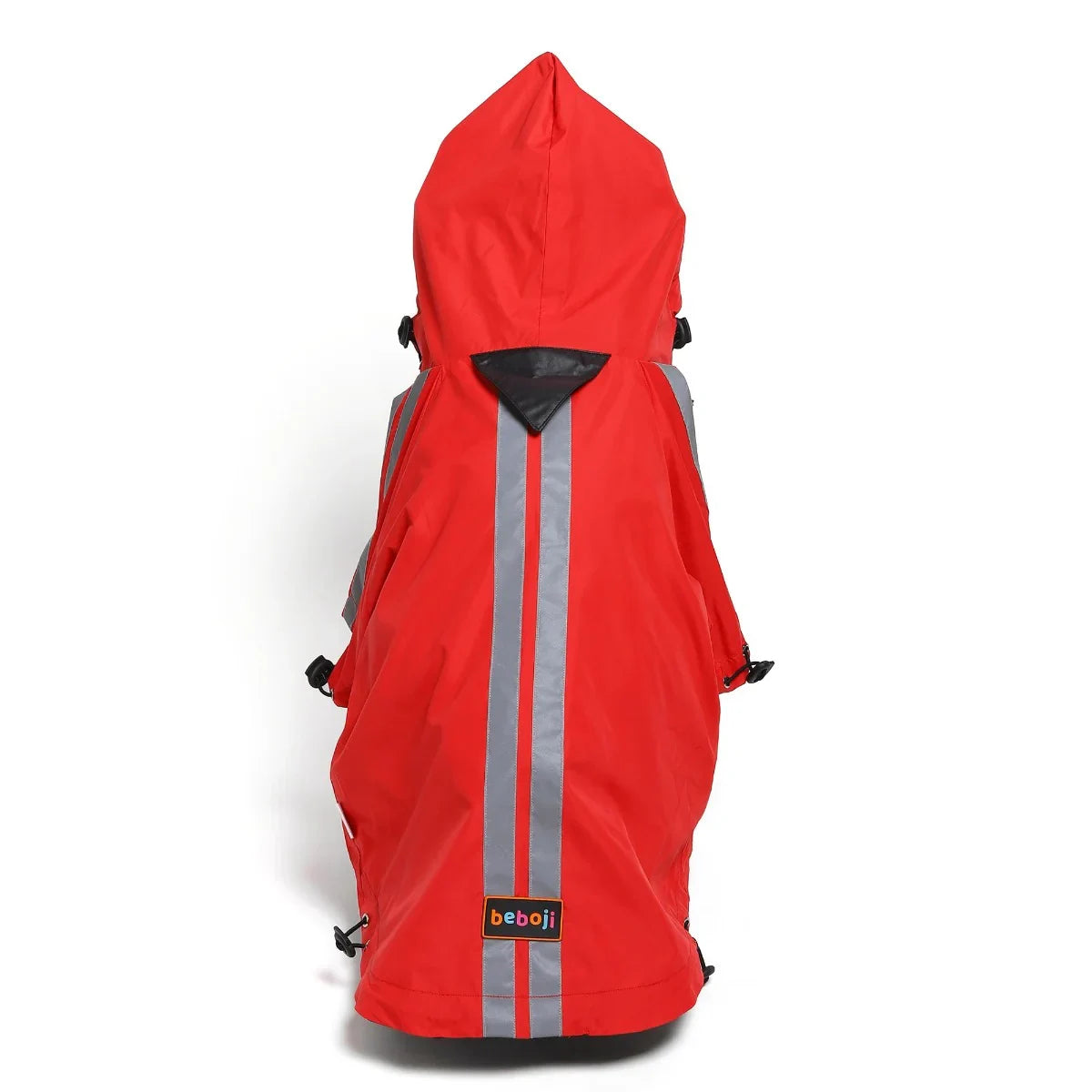 beboji Jacket Style Reflective Raincoat for Dogs with Hoodie - Red-S - Zigly