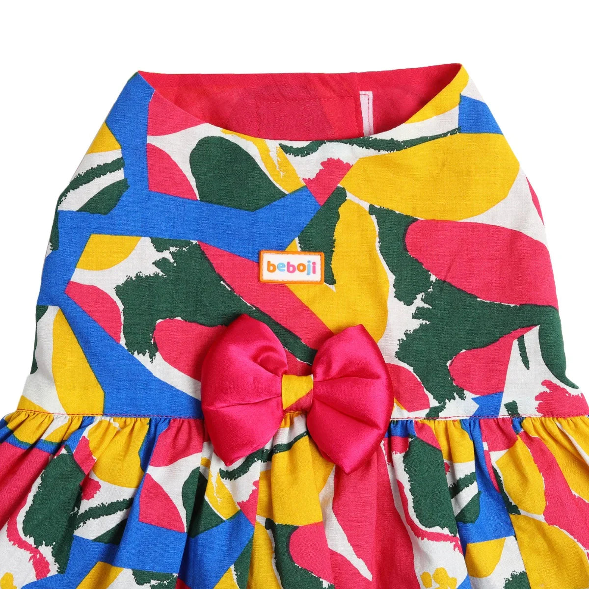 beboji Vibrant Printed Pink Flare Dog Frock - Zigly