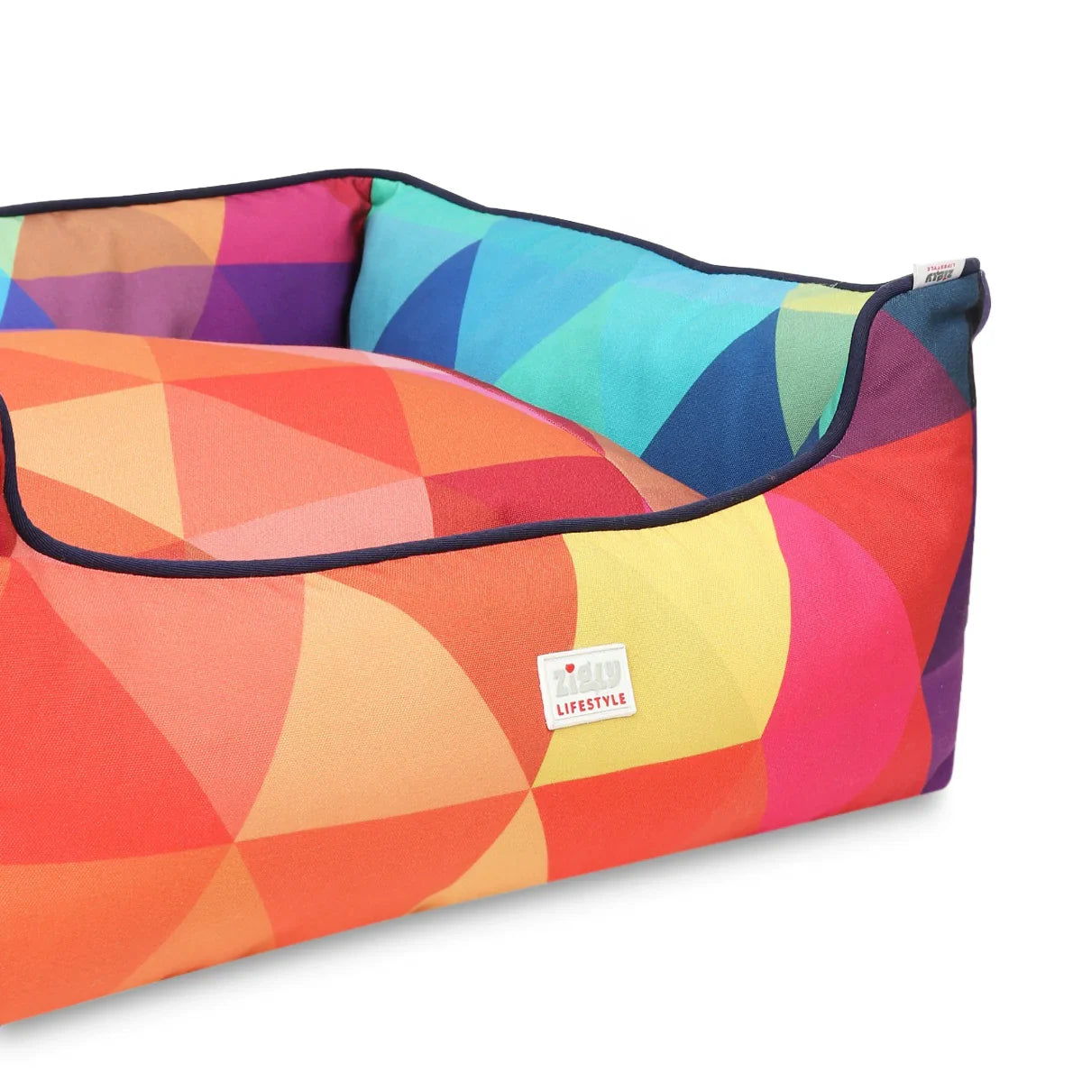 ZL Colourful Angular Lounger Dog Bed - Zigly