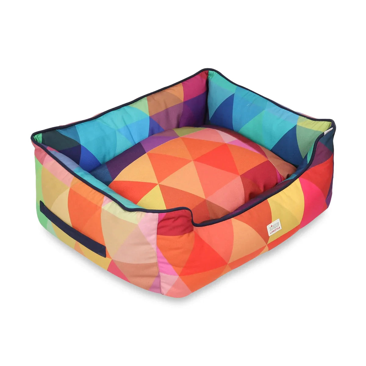 ZL Colourful Angular Lounger Dog Bed - Zigly