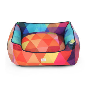 ZL Colourful Angular Lounger Dog Bed - Zigly