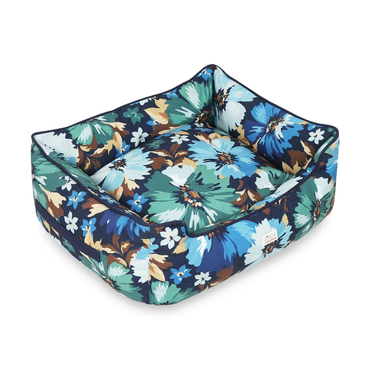 ZL Midnight Flower Lounger Dog Bed - Zigly