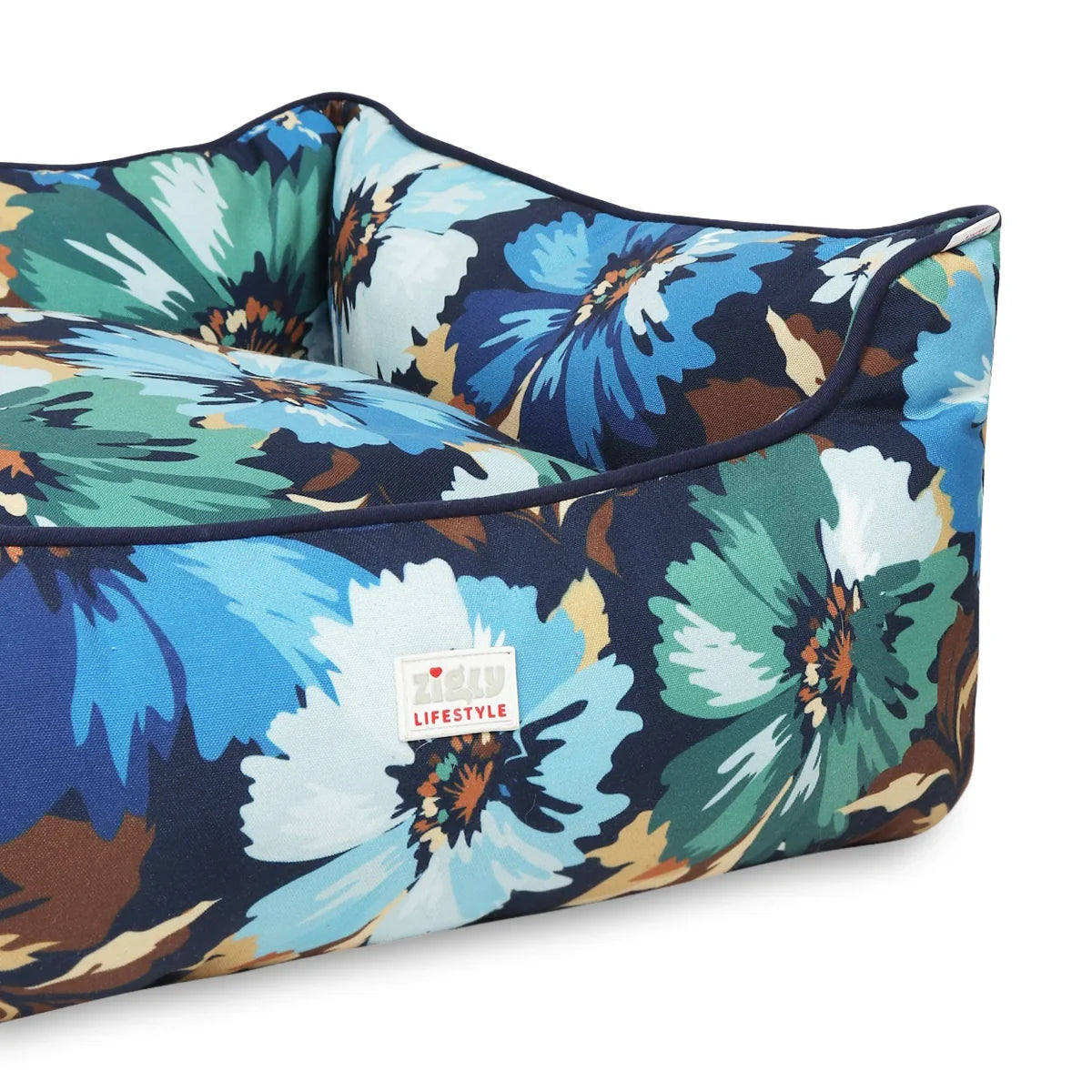 ZL Midnight Flower Lounger Dog Bed - Zigly