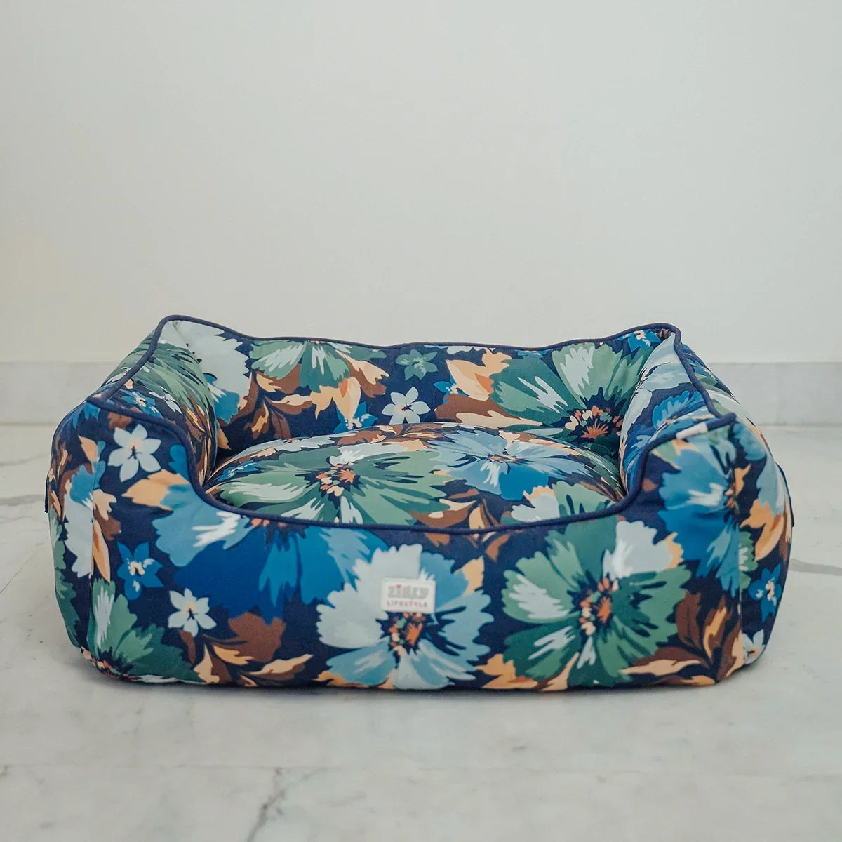 ZL Midnight Flower Lounger Dog Bed - Zigly
