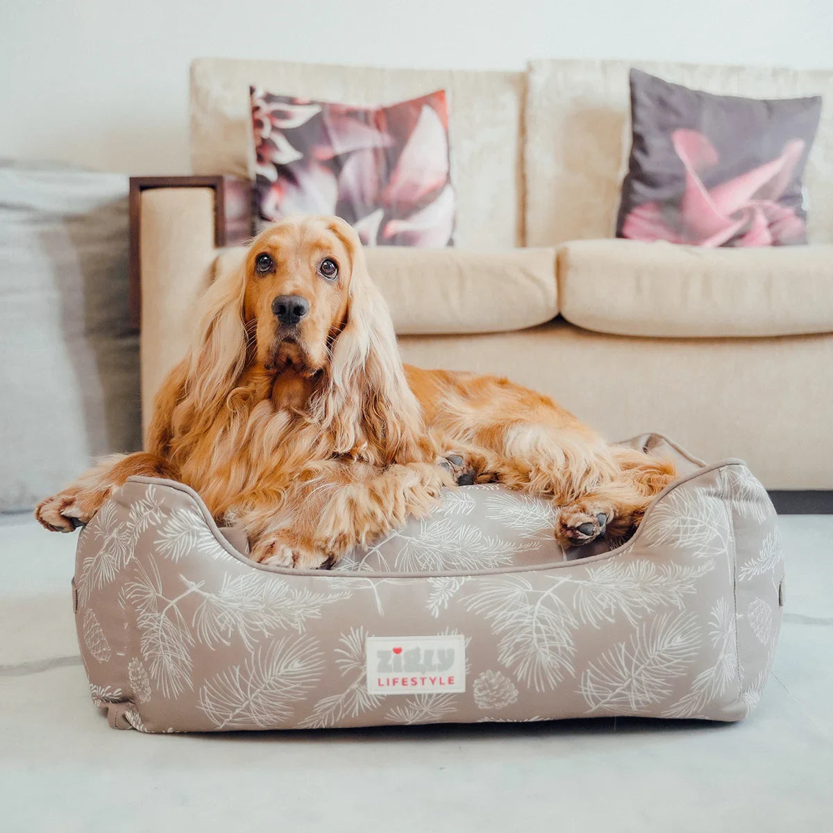 ZL Leaflet Cozy Lounger Dog Bed - Zigly