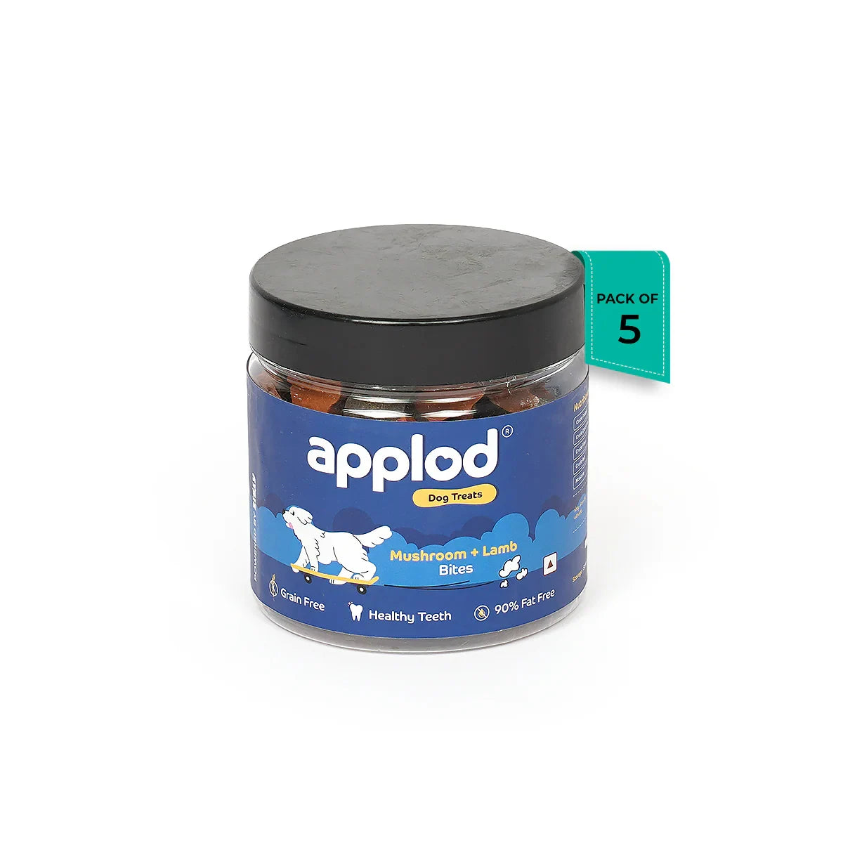 Applod Mushroom & Lamb Bites Gluten Free  Dog Treat - 200g - Zigly