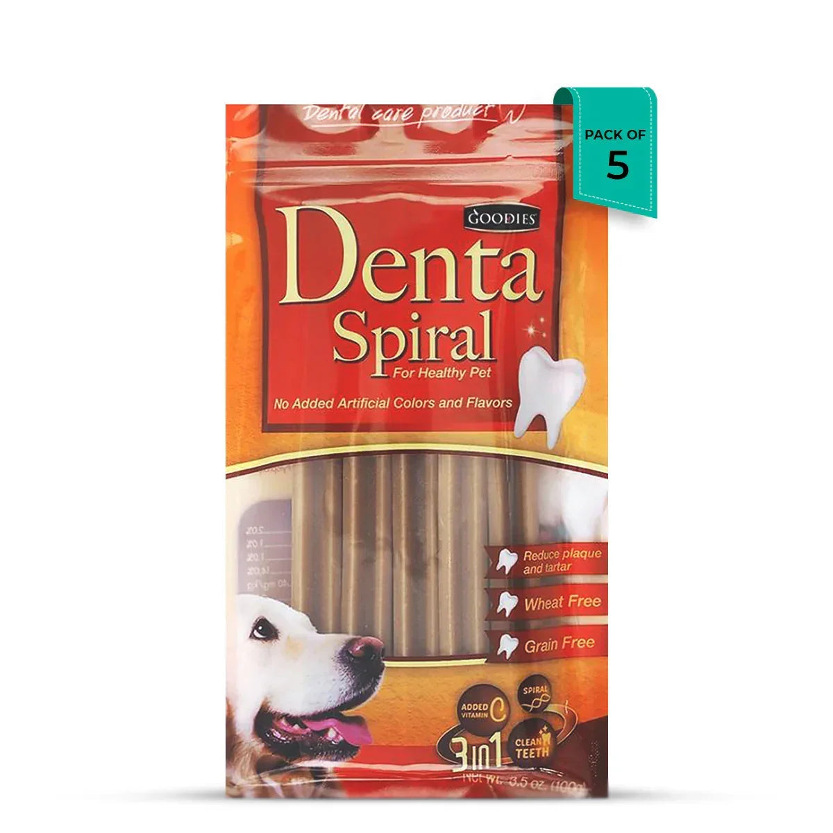 Goodies Grain Free Spiral Dental Dog Treat - Zigly