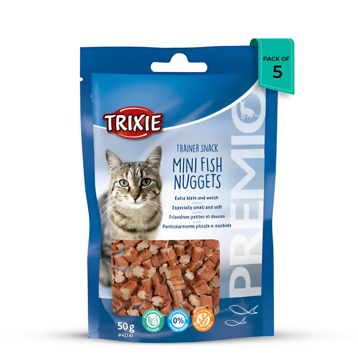 Trixie Premio Trainer Snack Mini Fish Nuggets Cat Treat - 50g - Zigly