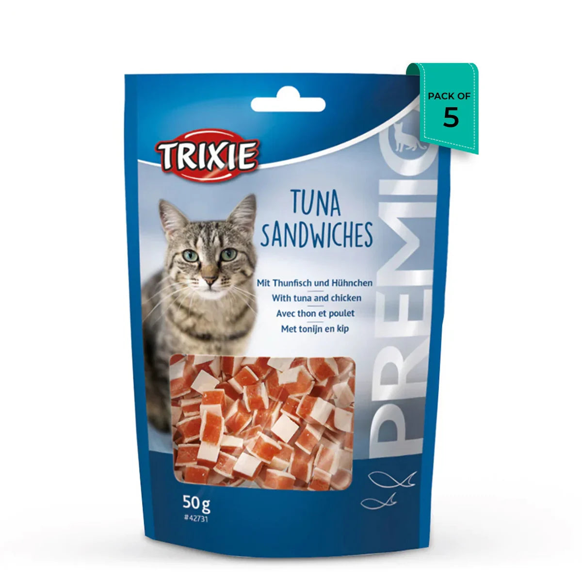 Trixie Premio Tuna Sandwiches Cat Treat - 50g - Zigly