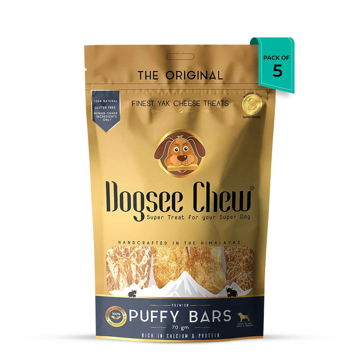 Dogsee Chew Puffy Bars Soft Dental Treat for Senior Dogs  70g - Zigly