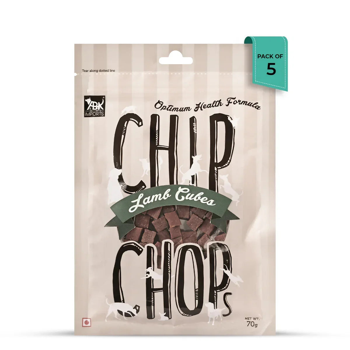 Chip Chops Lamb Cubes Dog Meaty Treat - 70g - Zigly