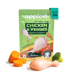 Applod Chicken & Veggies Chunks in Gravy Adult Wet Dog Food - 85g - Zigly