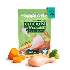 Applod Chicken & Veggies Chunks in Gravy Adult Wet Dog Food - 85g - Zigly
