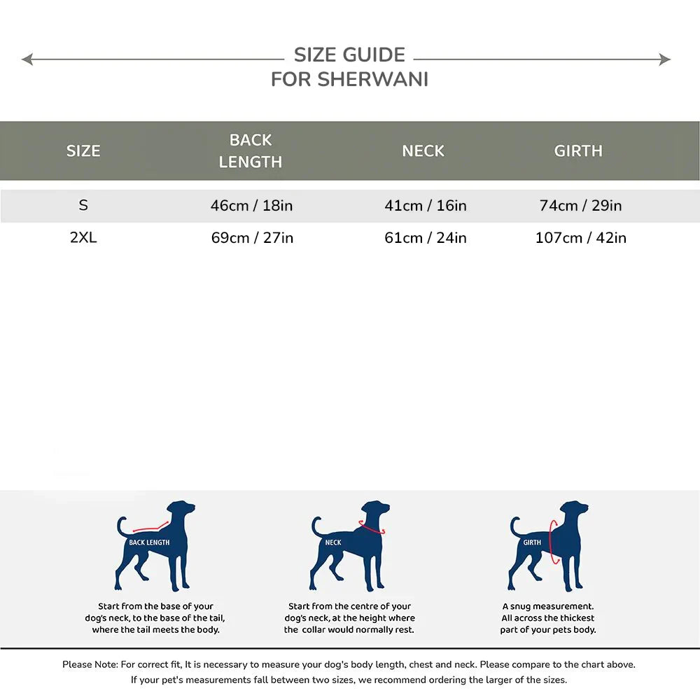 15 Furries Peach Sherwani For Dogs - Zigly