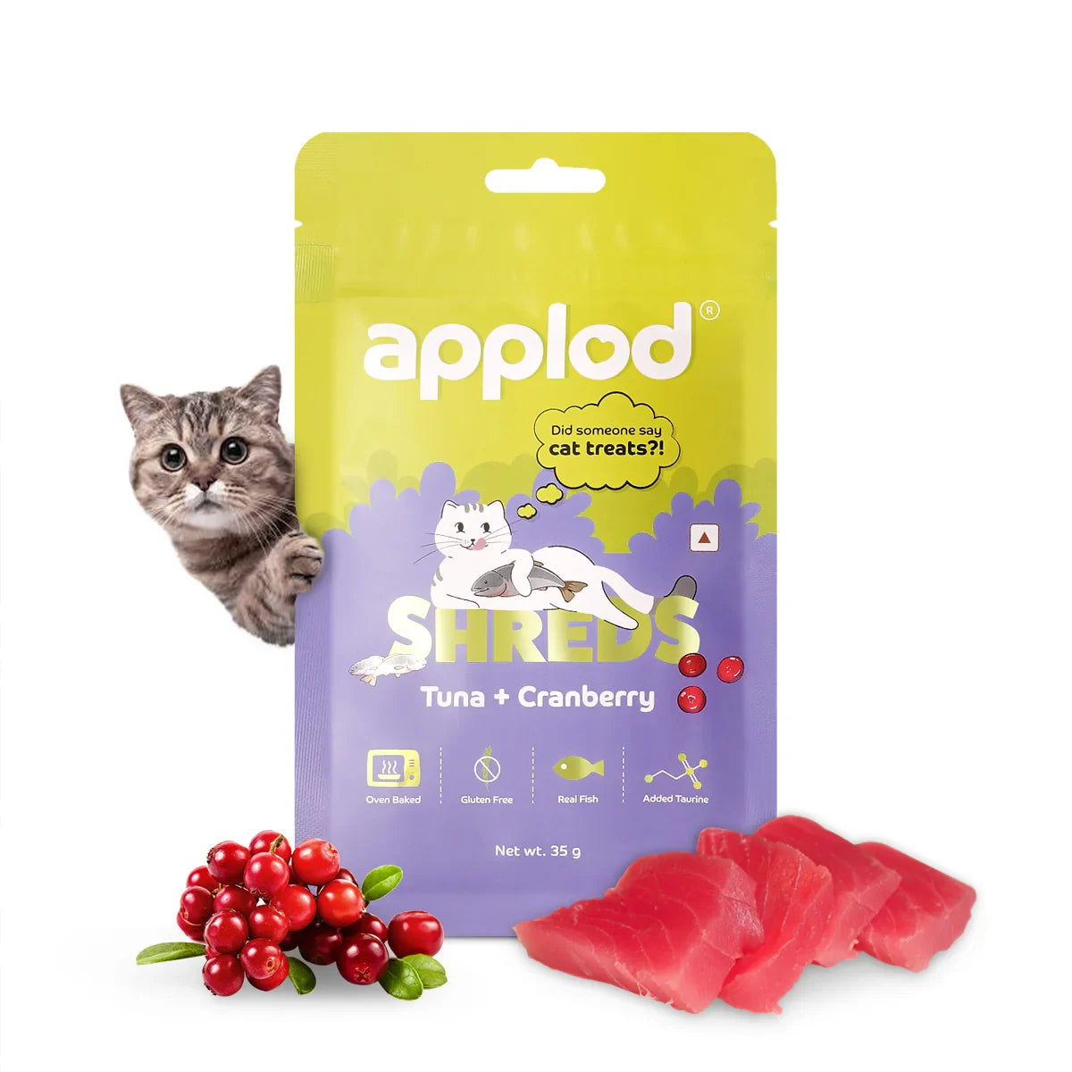 Applod Tuna with Cranberry Cat Treat - 35g - Zigly