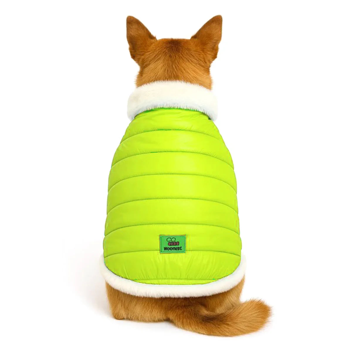 Woofiezz Turquoise Fur Lined Dog Jacket - Green