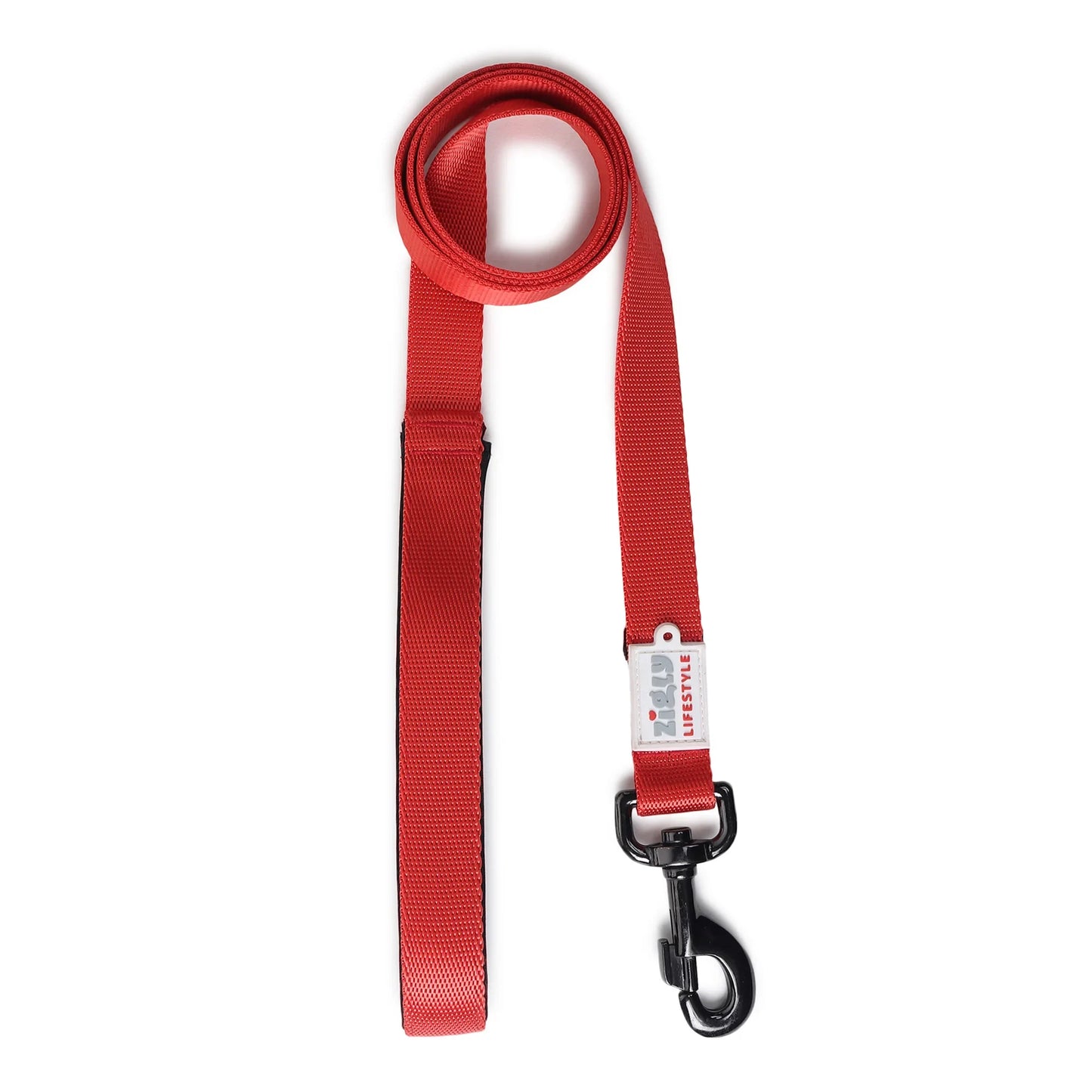 ZL Classic Padded Dog Leash  Red  - Zigly