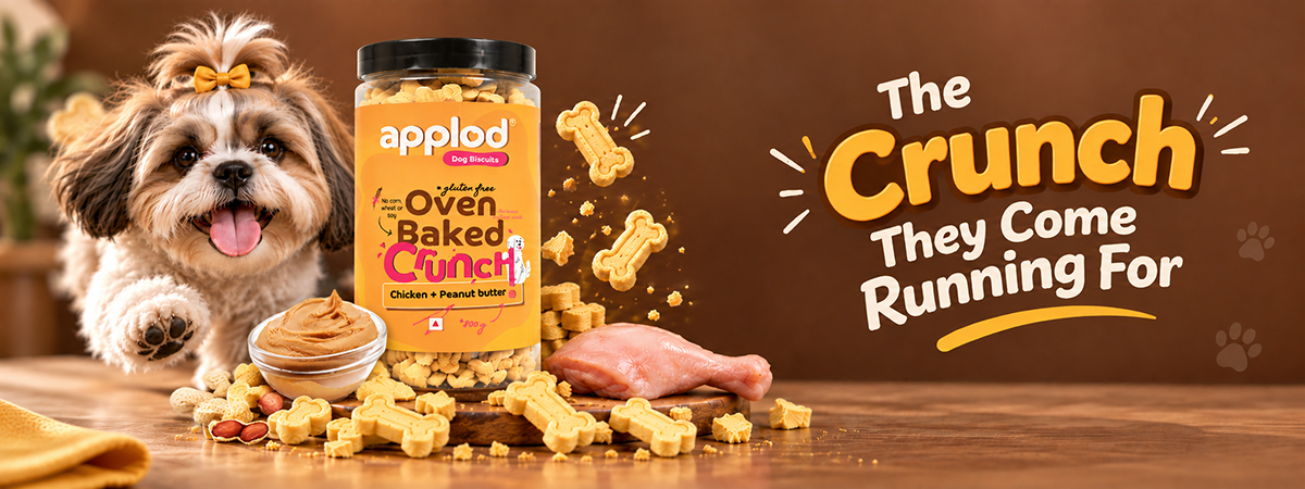 Applod Crunch-a-Licious Gluten Free Chicken and Peanut Butter Dog Biscuits - 800g