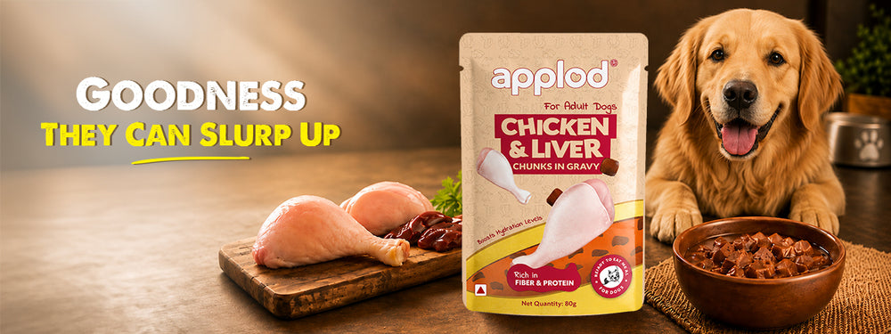 Applod Chicken Chunks & Liver in Gravy Adult Wet Dog Food - 85g