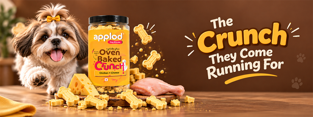 Applod Crunch-a-Licious Gluten Free Chicken & Cheese Dog Biscuits - 800g