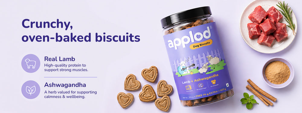 Applod Lamb & Ashwagandha Crunchy Dog Biscuits