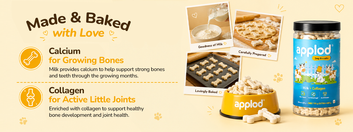 Applod Milk with Collagen Puppy Biscuits