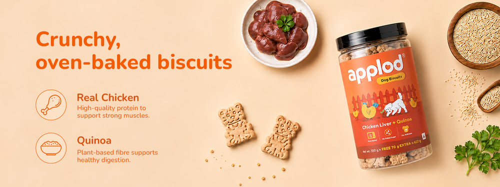 Applod Chicken Liver & Quinoa Dog Biscuits