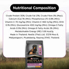 Purina Pro Plan dog food bag with nutritional composition details for puppies and mothers.