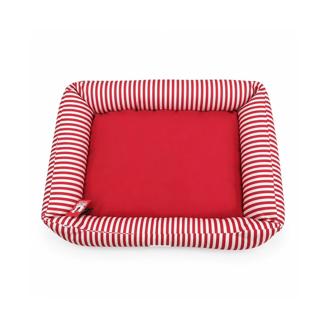 ZL Red Stripe Lounger Dog Bed