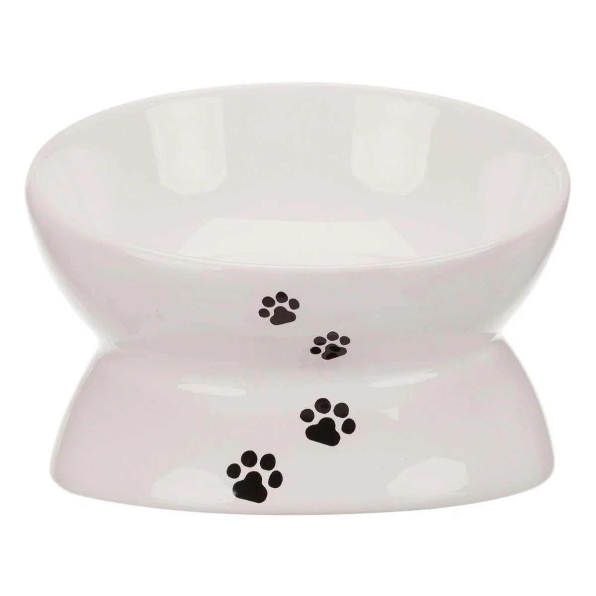 Trixie Elevated Ceramic Cat Bowl 370ml - Dia 14cm - White