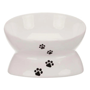 Trixie Elevated Ceramic Cat Bowl 370ml - Dia 14cm - White