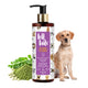 Tell Tails Anti-Dandruff Pet Shampoo with a golden retriever and herbal ingredients from zigly